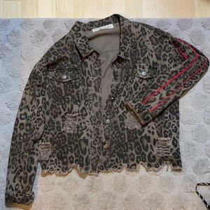 Jean cheetah jacket